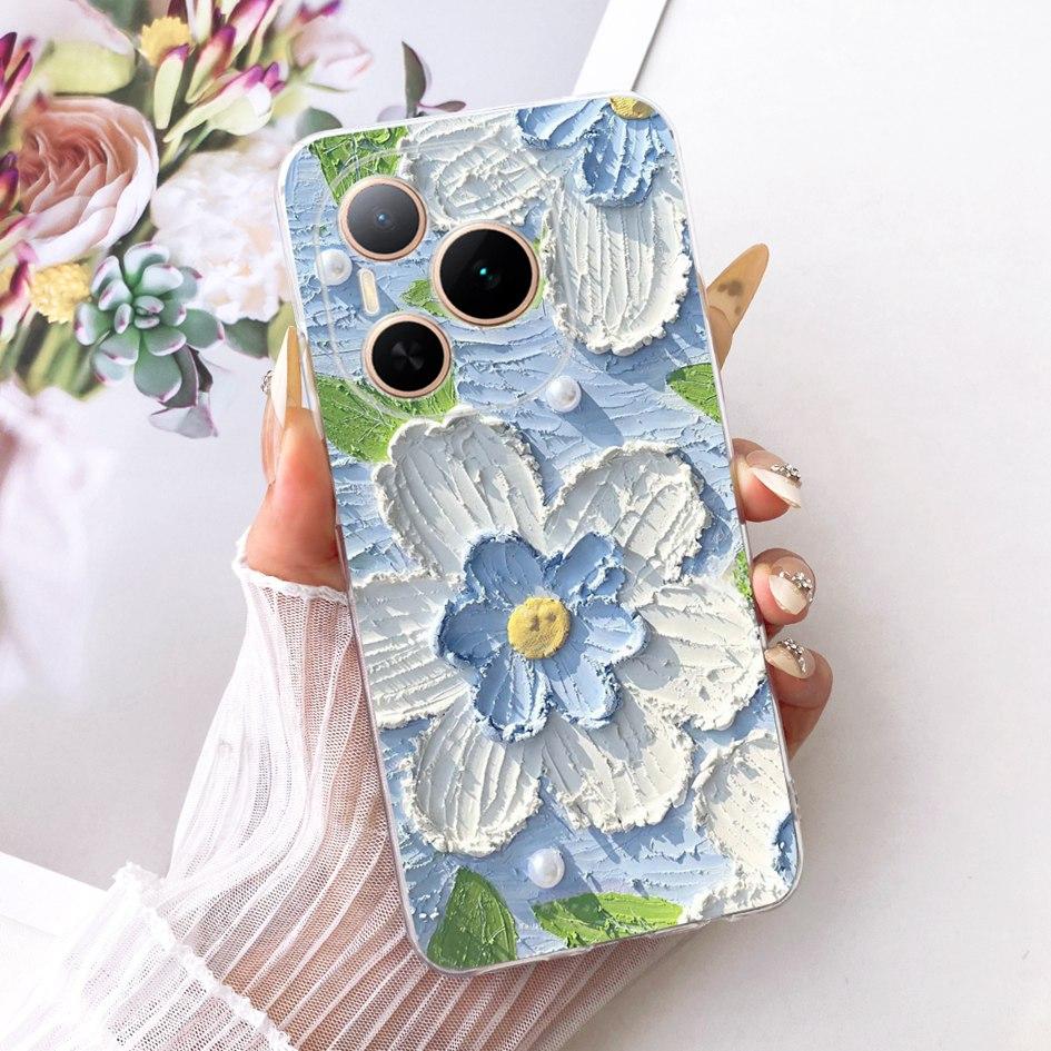 For Honor Power 5G Case DVD-AN80 DVD-AN00 Shockproof Cover Fashion Flower Marble Soft Silicone Fundas For Honor Power 2025 Coque