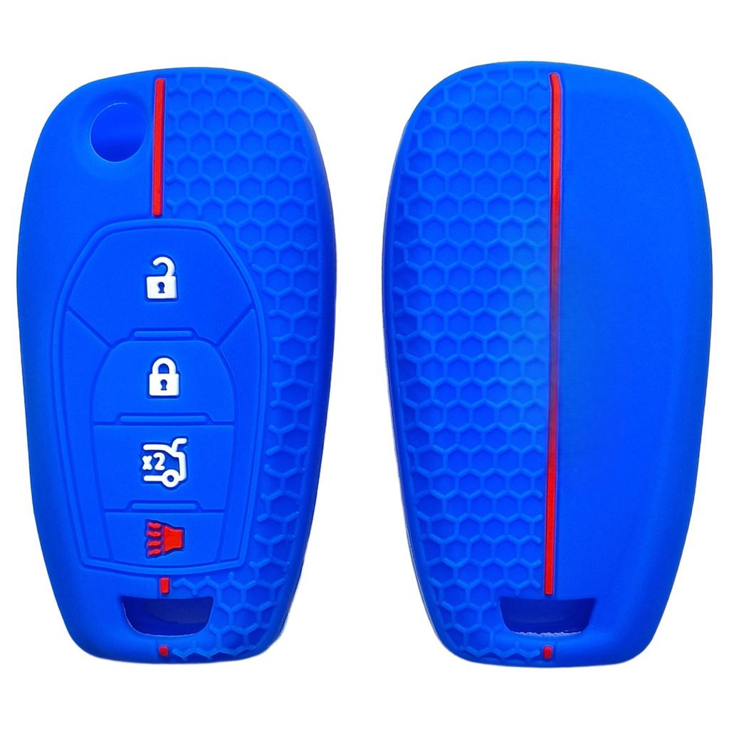 Rubber Car Key Fob Cover Silicone Protector Case for Chevrolet Cruze Malibu Aveo Spark Sonic 4 Buttons Flip Key Accessories