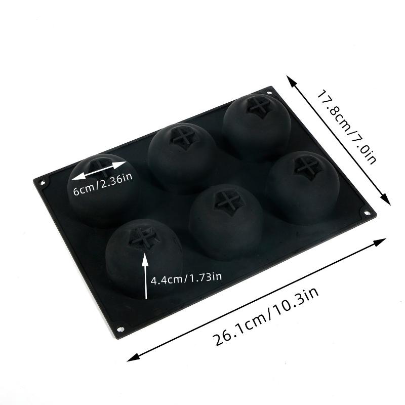 Formă Silicon pentru Mousse Fructe Design Afine sau Zmeură cu 6 Celule, Formă Silicon pentru Tort, Formă Silicon pentru Budincă Ciocolată, Ustensile de Copt Desert