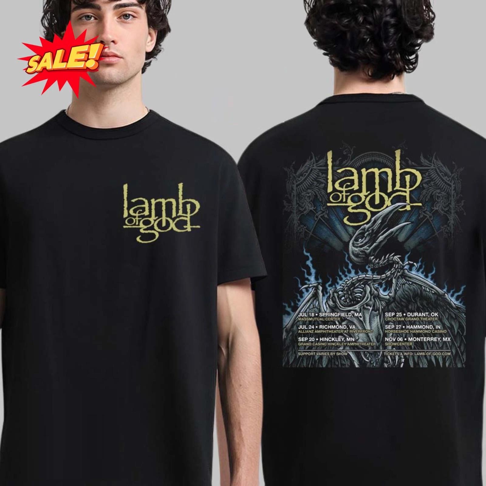 

Lamb Of God Summer And Fall 2025 North American Tour Dates T-Shirt Mens Womens Tees Top M