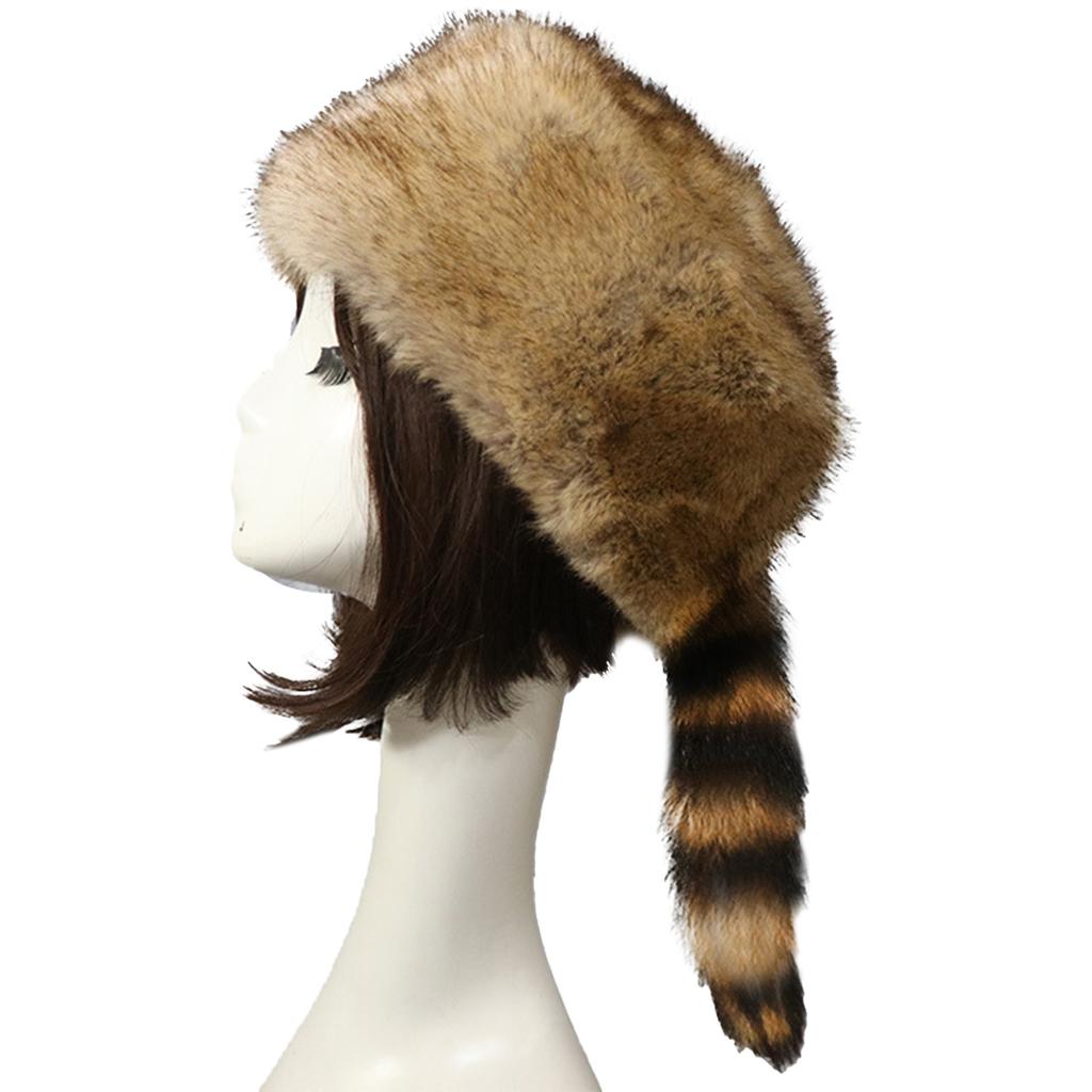 Winter Warm Russian Plush Hat for Women Soft Fabric Windproof Thickened Plush Flat Top Hat for Cold Weather Headcover