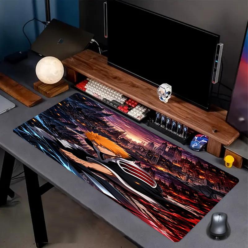 BLEACH Print Mauspads, Anti-Rutsch Desktop Tastaturmatte, für PC Laptop Gaming Arbeiten Tägliche Nutzung, Cooles Festival Überraschungsgeschenk