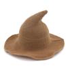 Vintage Halloween Women Witch Hat Costume Cotton Yarn Hat For Party Cosplay Masquerade Hat Festival Decoration Accessories