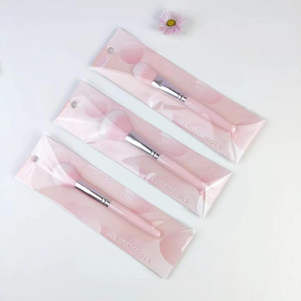High-value Pink Soft Blush & Foundation Brush - Flame Design, Non-stick Makeup Tool