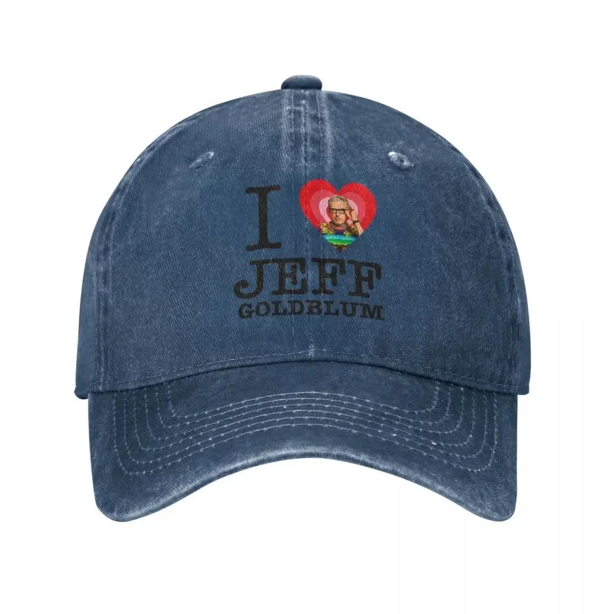 

Baseball Caps I Heart Jeff Goldblum Merch Unisex Vintage Distressed Denim Vintage Sun Cap