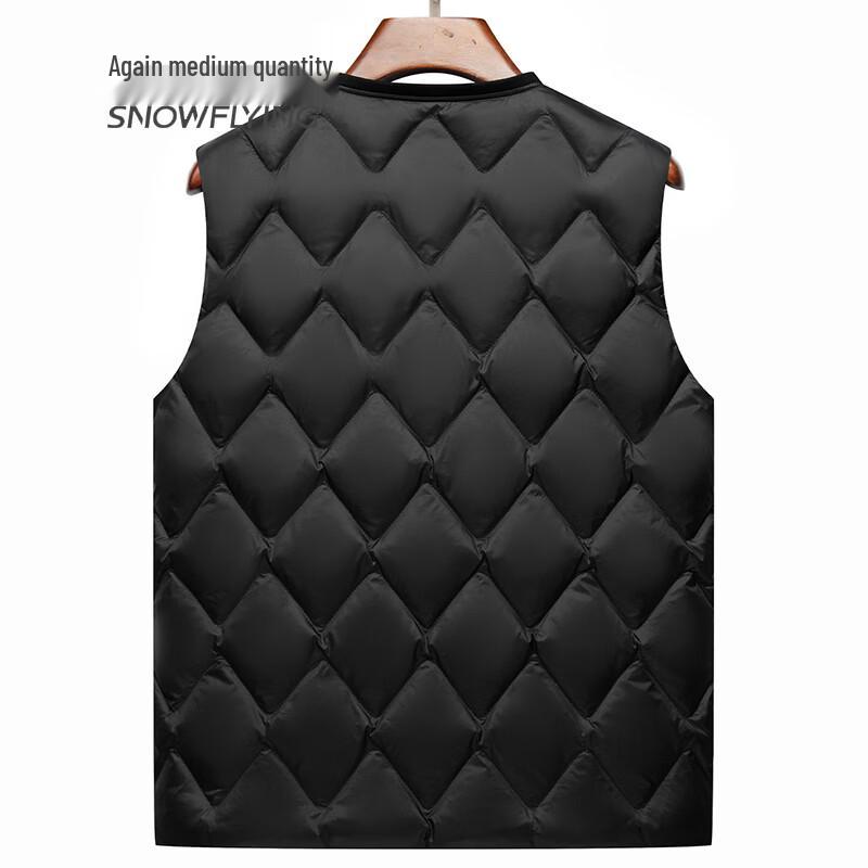 SNOWFLYING Men's V-Neck Quilted Down Vest