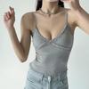 Summer 2023 Lace Trim V-Neck Stretchy Bodycon Camisole Tank Top for Women