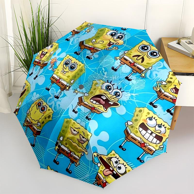

1pc SquarePants Expressions Umbrella with Plastic Handle,Suitable for All Seasons Home Travel Outdoor UmbrellaM1390
