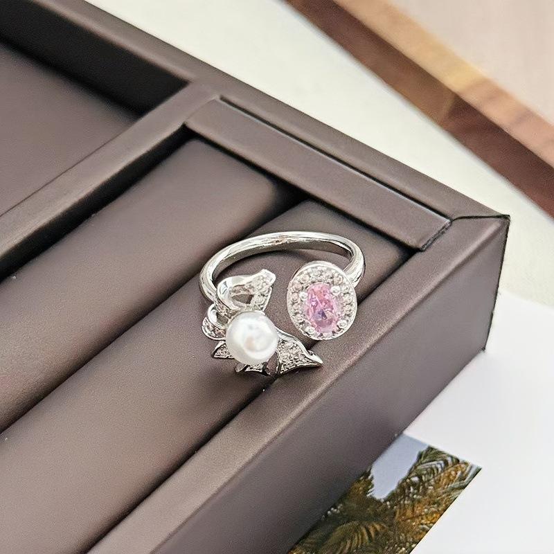 Light Luxury Elegant Personality Geometric Wide Face Open Ring Women'S Premium Gypsy Super Shine Micro Zircon Ring