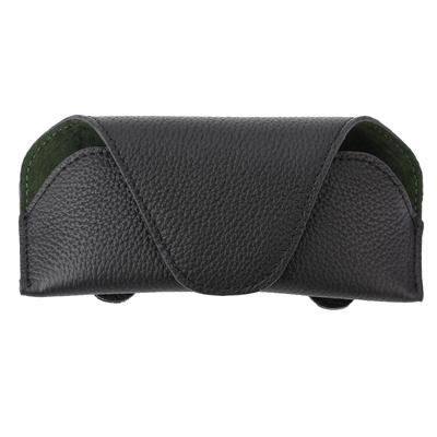 KEVANCHO Magnetic Sunglasses Holder for Car Visor Clip Leather Car Glasses Holder Visor Accessories Eyeglass Holder Glasses Storage Case (01-Black)