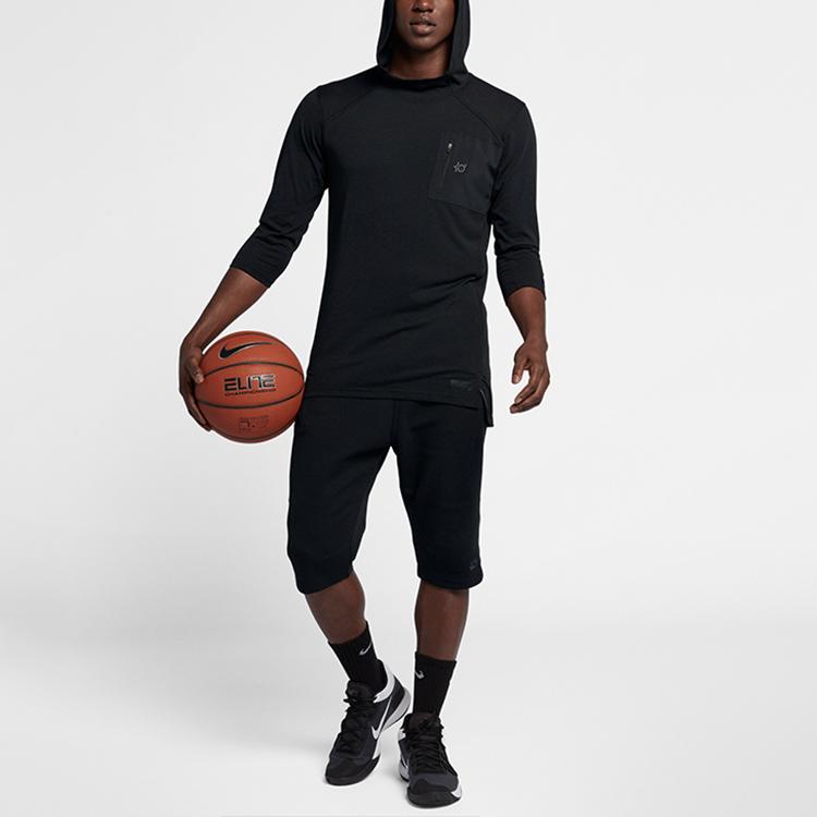 Nike Basketball Pullover Hoodie Long Sleeve T-Shirt Men Tops Black AJ0376-010
