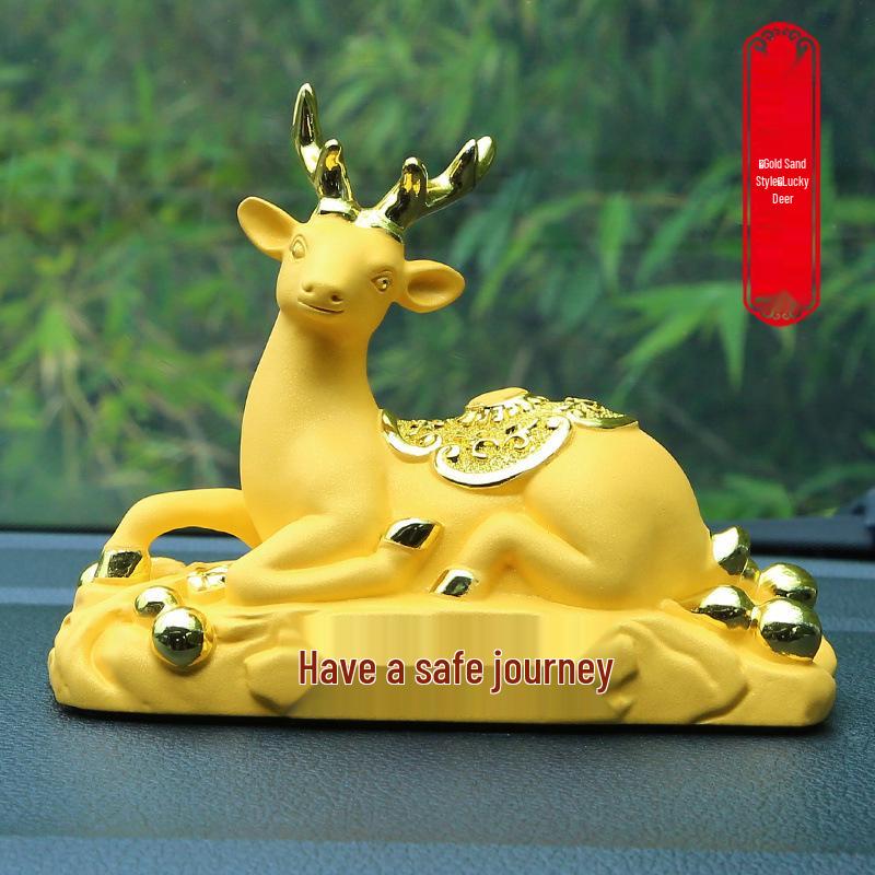 

High-End Deer Car Perfume Ornament for Men & Women: Safe Journey Dashboard Decoration