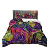 Color Printed Three-Piece Quilt Cover Bedding Kit