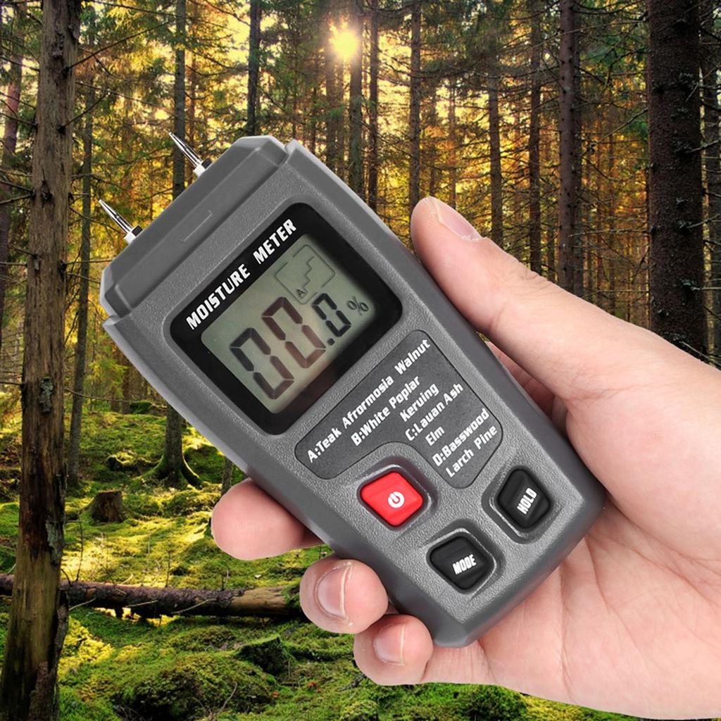Digital LCD Handhold Wood Moisture Meter Damp Detector Hygrometer Tester Sensor