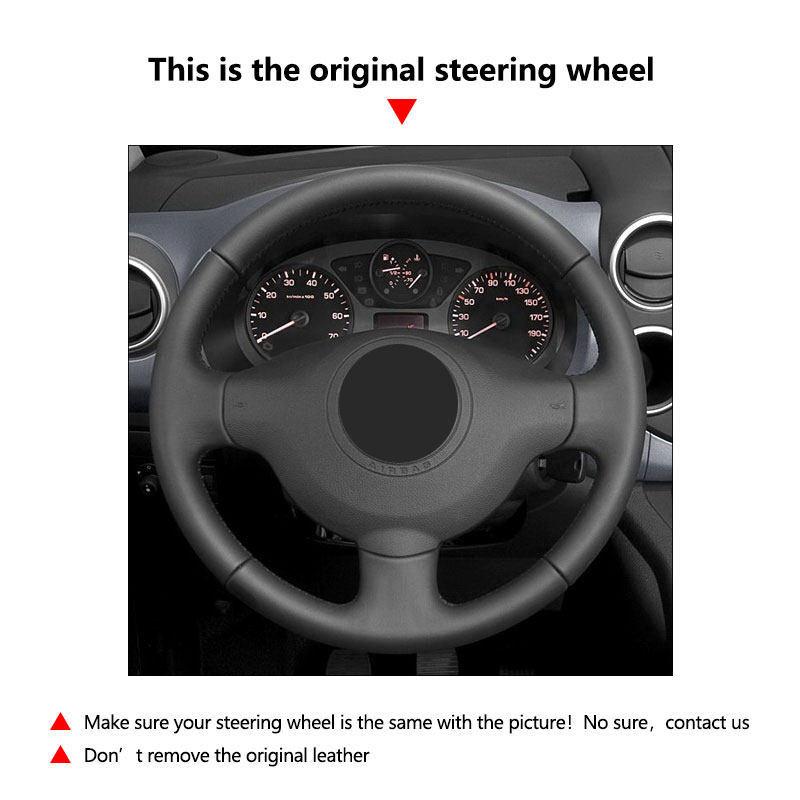 Car Steering Wheel Cover Leather Trim For Peugeot 207 Expert 2008-2014 For Citroen Jumpy 2009-2016 For Toyota Proace 2013-2016