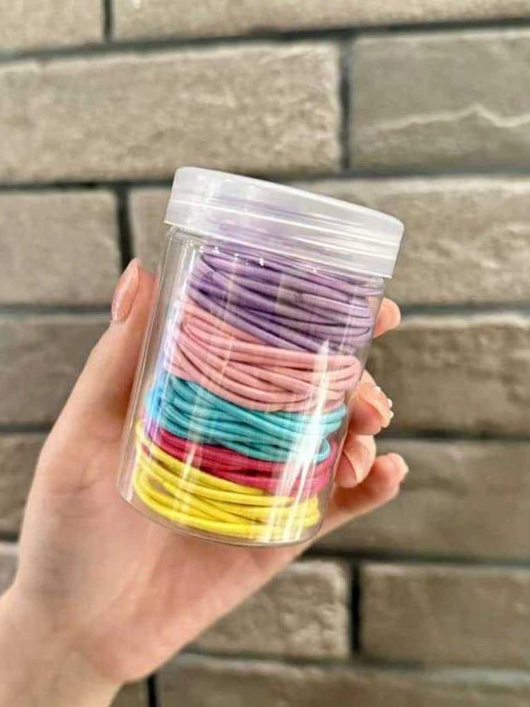 100 pieces of high elasticity rubber bands, colorful and simple hair ties, high elasticity rubber bands