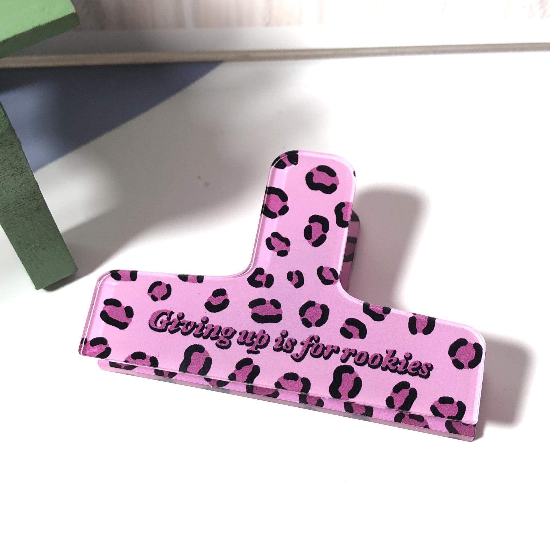 

1 шт., прозрачный акриловый зажим для бумаги, простой корейский модный нелипкий зажим для блокнота, красивый зажим для закусок, студенческий зажим