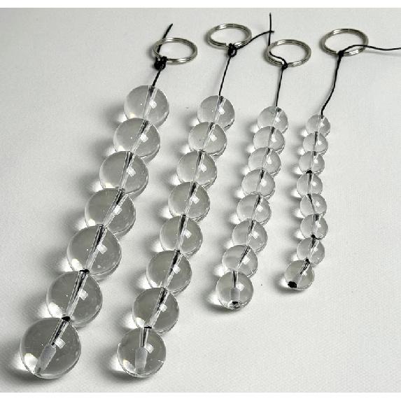 Glass Anal Beads Crystal Butt Plug,Anal Training Beads Anal Chain Prostate Massager Transparent Beads Vagina Anal Plug