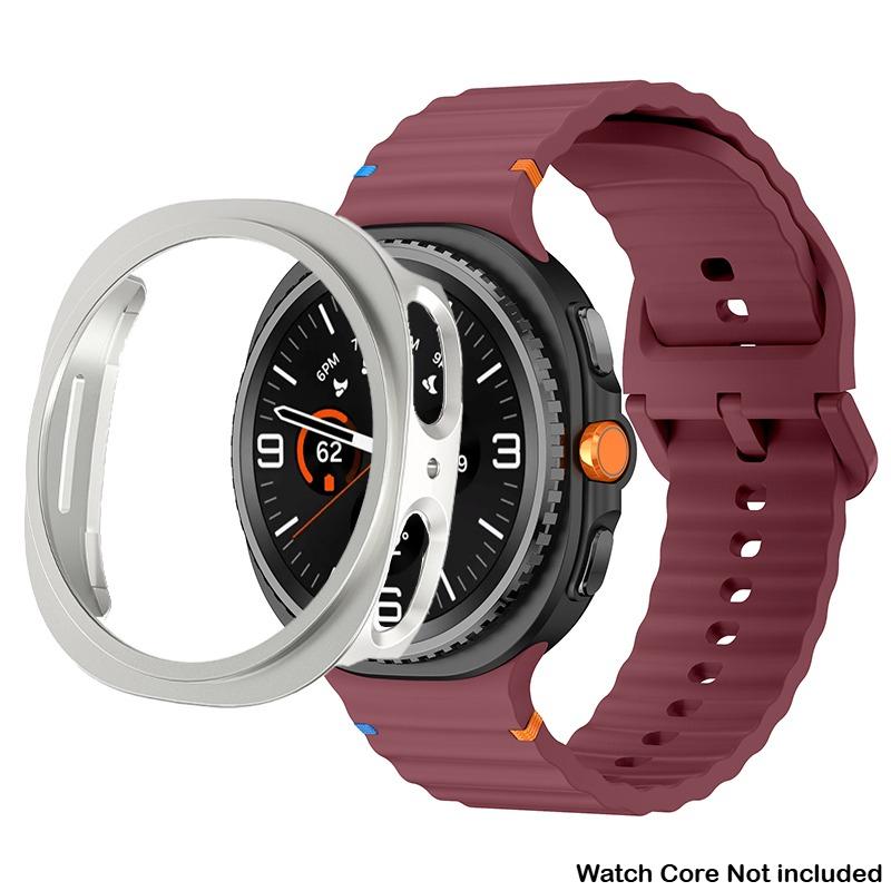 Silikonový řemínek pro Samsung Galaxy Watch 8 40 44mm Pásek s pouzdrem Chránič obrazovky Kryt nárazníku pro chytrý řemínek Náramkové doplňky