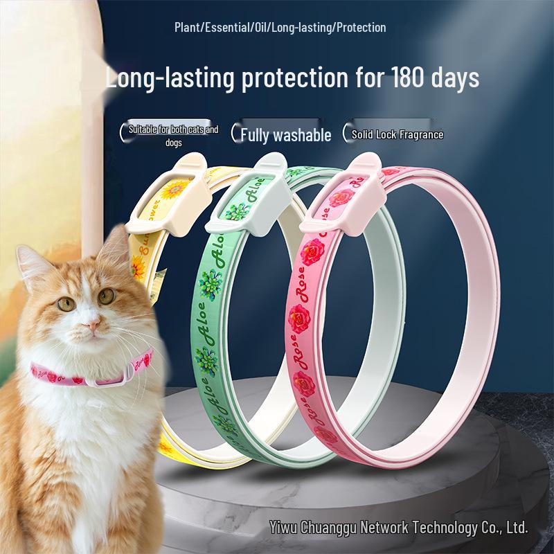Adjustable Pet Flea Collar for Cats and Small Dogs
