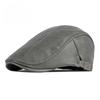 PU Leather Beret Hat for Men Women British Retro Style Winter Warm Thickened Flat Cap Fashion Newsboy Cabbie Hat Casual Duckbill Cap