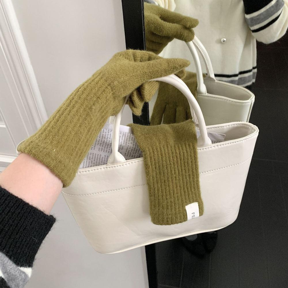 Elastické Pletené Rukavice na Dotykový Displej Cukrové Barvy Pletení Vlněné Rukavice Muži a Ženy