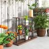 Four-Tier Wooden Shelf Plant Stand