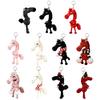 2026 Year of the Horse Mascot Plush Keychain Red Horse Shape Bag Pendant with Scarf Decor Cute Zodiac Ornament Festival Gift
