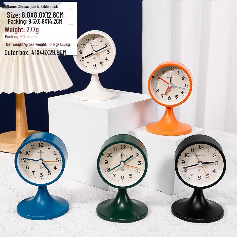 Retro-Wecker mit lauter Glocke und Nachtlicht – geräuschloser Nachttischwecker, kreatives Geschenk für Studenten und als Schlafzimmerdekor