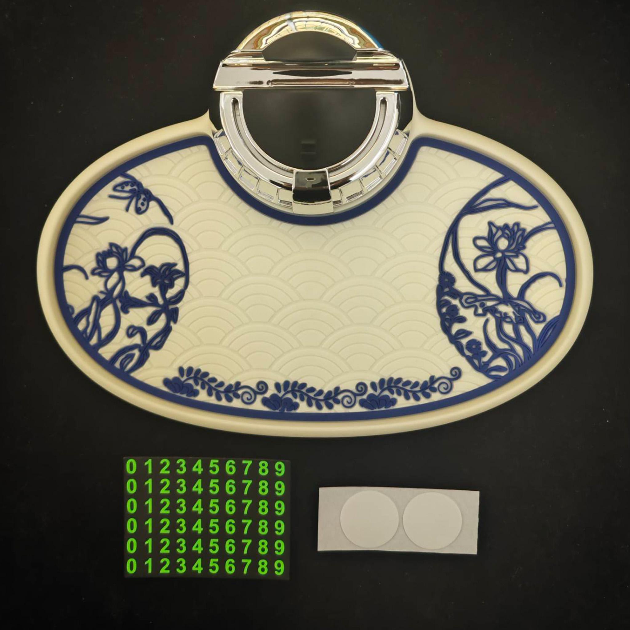 

Car Anti-Slip Mat for Phone Auto Phone Holder Car Dashboard Mat With Car Hide Parking Number Plate Quality PVC Porcelain Pattern