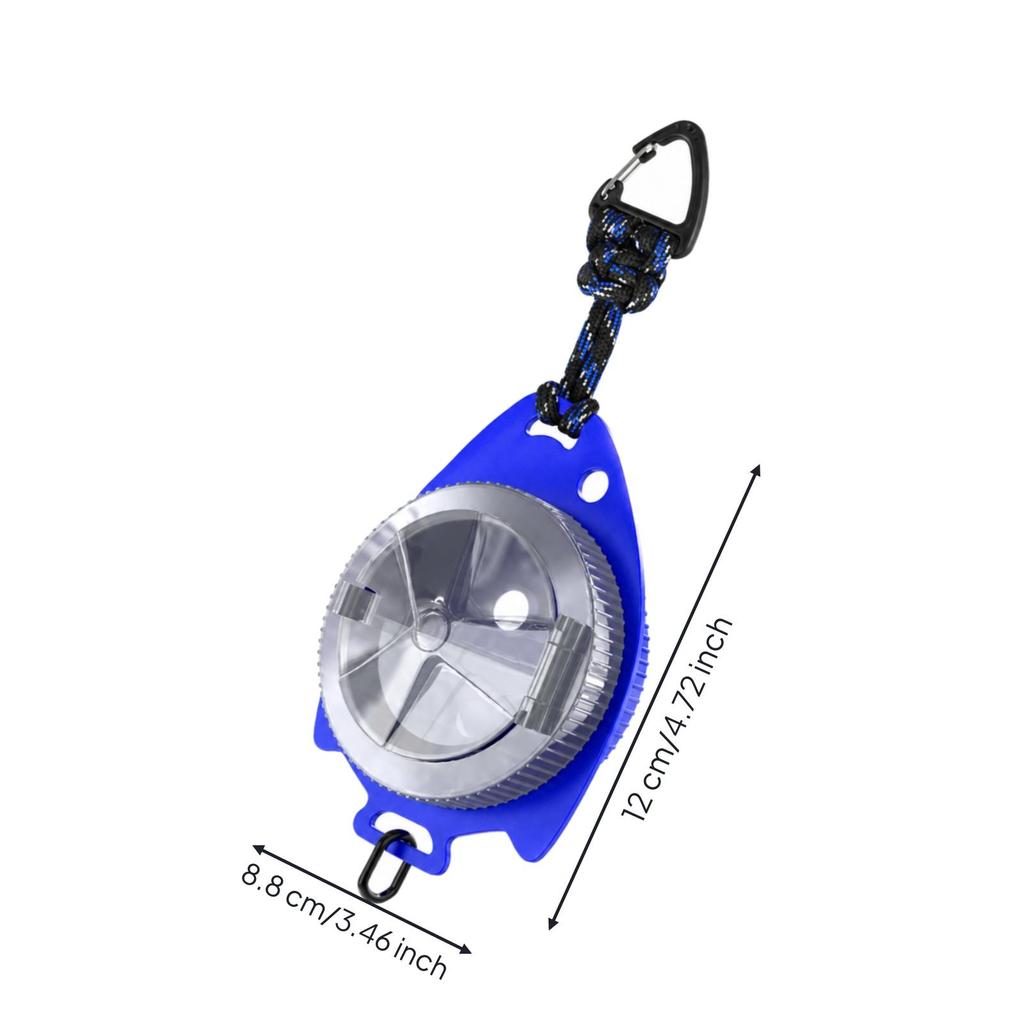 Fishing Leader and Hook Storage Box Portable Rotating Compartment Lightweight Tackle