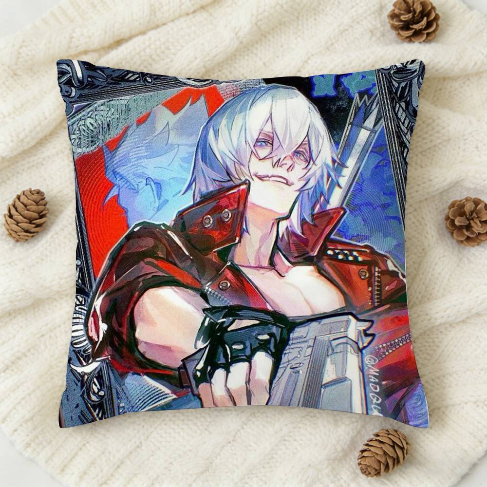 

DDante DDevil May Cry Doublesided Printed Square Decorative Cushion Cover for Sofa Living Room Home Decor 30x30 cm