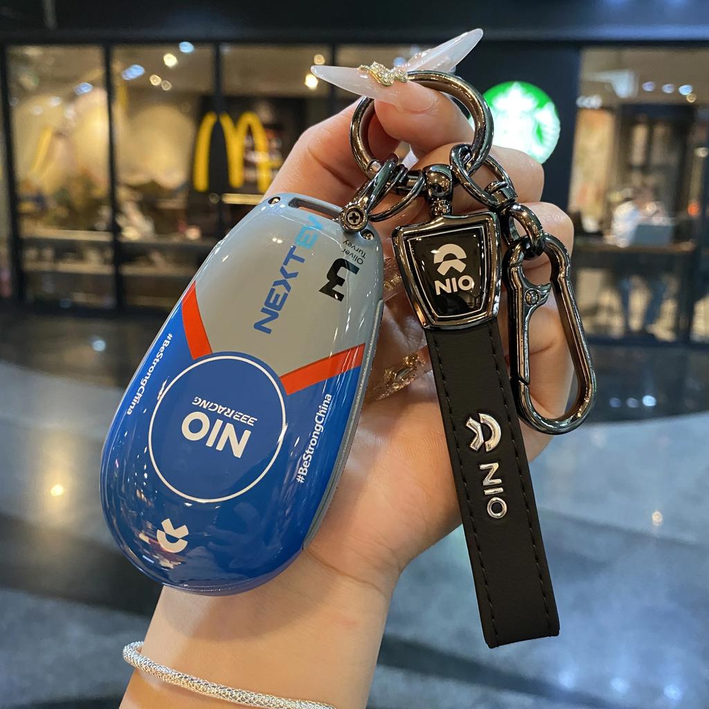 Car Remote Key Case Cover for Nio ET7 ET5 2022 2023 2024 for Weilai NIO ES6 ES8 EC6 ET7 Auto Key Fob Shell Keychain