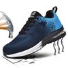New Labor Insurance Shoes Men's Anti-smashing and Anti-piercing Strip Steel Head Safe and Lightweight Fly-woven Breathable Insulating Shoes