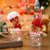 Set of 6 Festival Fabric Christmas Treat Boxes Delicate Festival Gingerbreads Man Candy Containers for Christmas Sweets