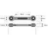 Esco x x Valve Key Wrench EA213 1/4" 3/8" 7.0 8.0mm