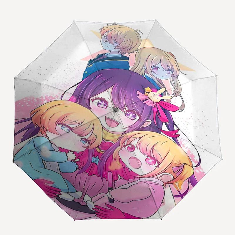1pc Starlight Adventure: Automatic Opening Umbrella with Cute Anime Characters - Perfect for Fans, Travelers, Everyday Use, and Festive Gifts!I096
