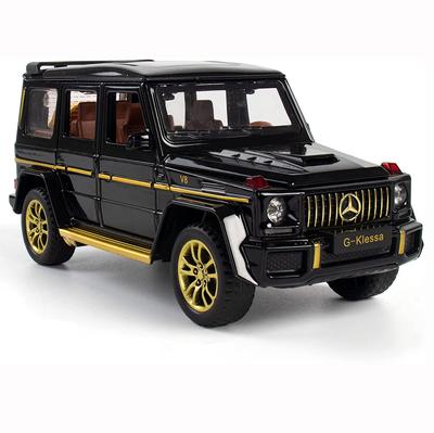 1/32 Scale Alloy Collectible Benz G63 AMG Toy Vehicle, Pull Back Die-Cast Car Model with Lights and Sound