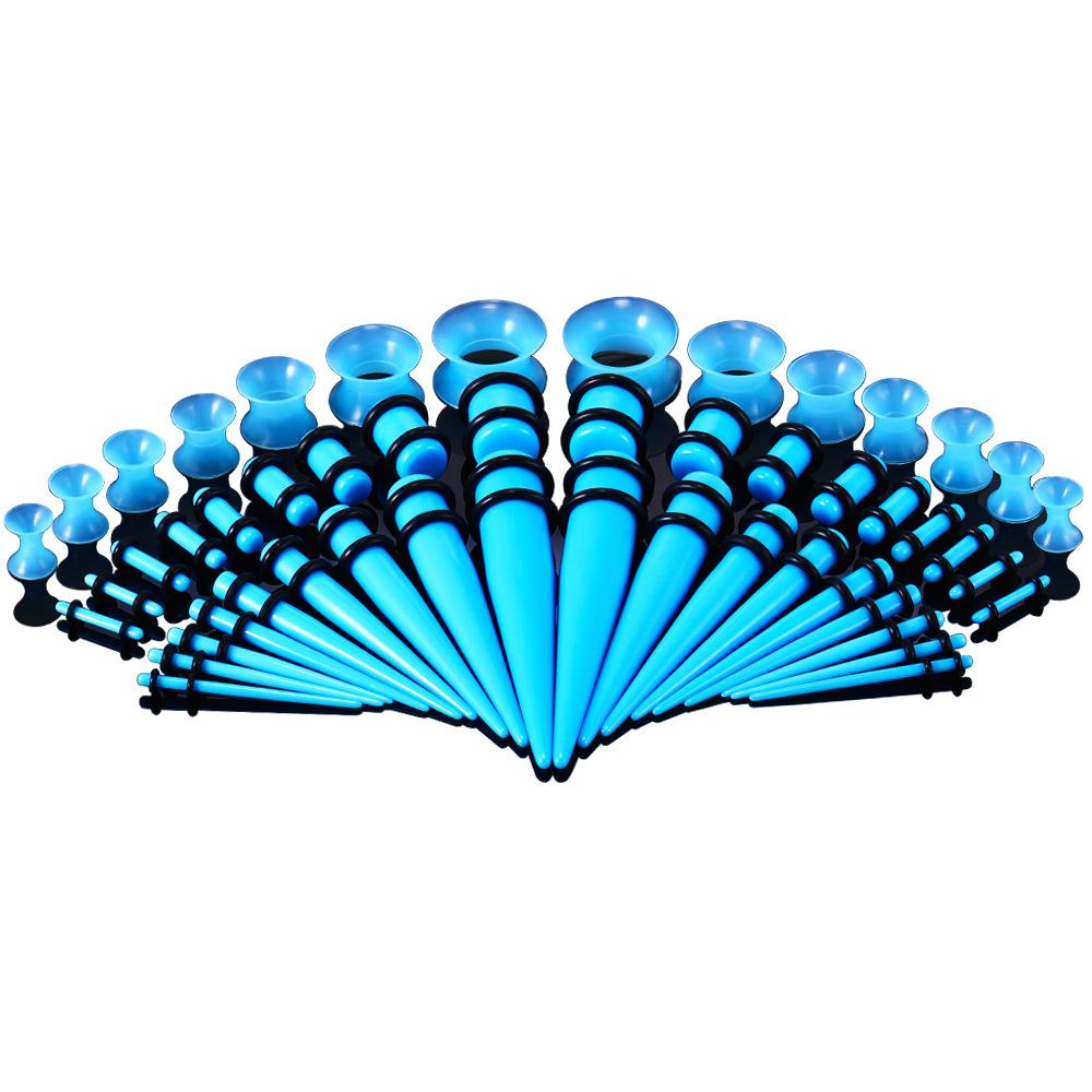 50Pcs Silicone Ear Gauge Taper And Plug Stretching Kits Flesh Tunnel Body Piercing Jewelry