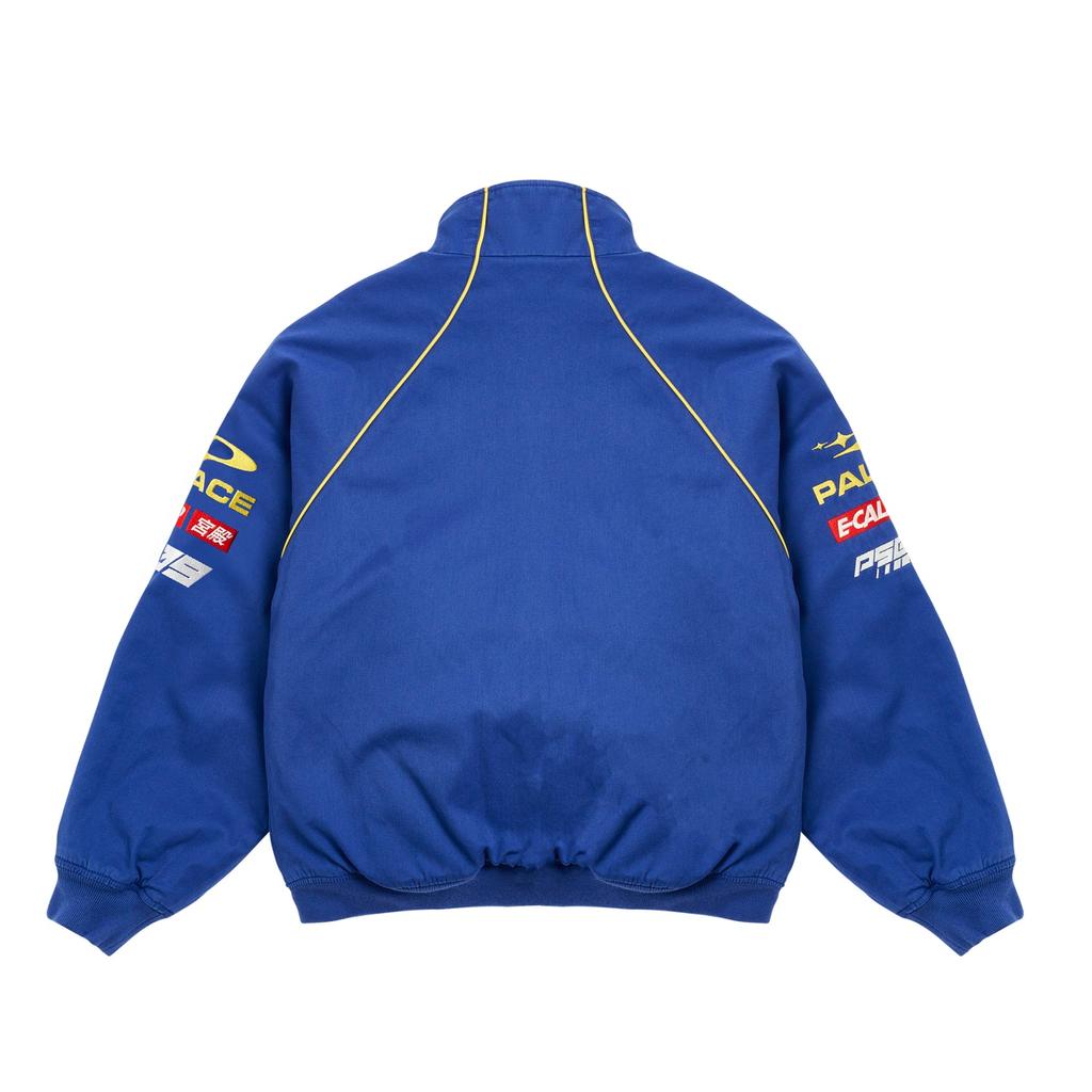 Palace Chaqueta Pally Rally FW24 con estampado de logotipo de letra y cierre de cremallera Chaqueta unisex Azul P27JK013