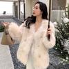 Winter new imitation fur coat women's imitation fox hair fashion temperament warm long hair top trendy cotton