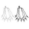 Metallic Waist Chain Elegant Crossed Pendant Chain Body Chain 2000s Girl Waist Belt Belly Chain Party Waist Accessory