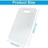 Plastic Mini Washboard, Small Washing Board for Hand Washing Kids Clothes(White)