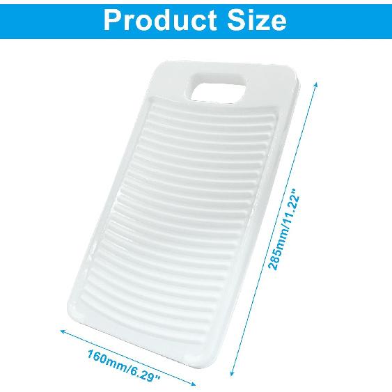 Plastic Mini Washboard, Small Washing Board for Hand Washing Kids Clothes(White)