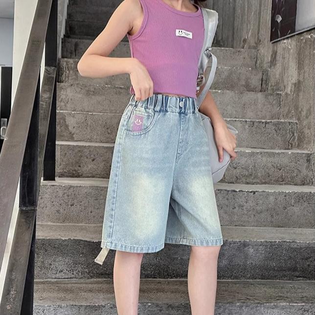 Summer Thin Pants Summer Clothes Jeans Versatile Cropped Pants Girls' Shorts