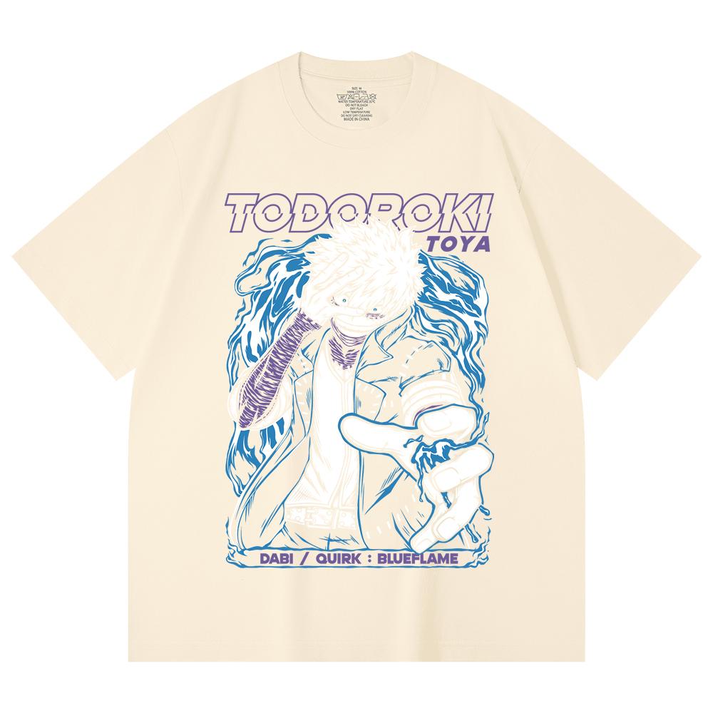 

230 г/м² 100% хлопок Моя геройская академия V11 Принт Даби Унисекс Плотная хлопковая футболка XS абрикосовый