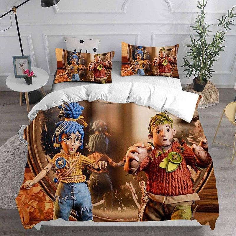Game Takes Two Cartoon Printed Bedding Sets Comforter Quilt Bed Cover Duvet Cover Pillow Case 2-3 Pieces Sets Kids Adult Size