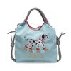 Fashion high-value bag women's new textured embroidered portable nylon mobile phone bag cartoon shoulder messenger bag