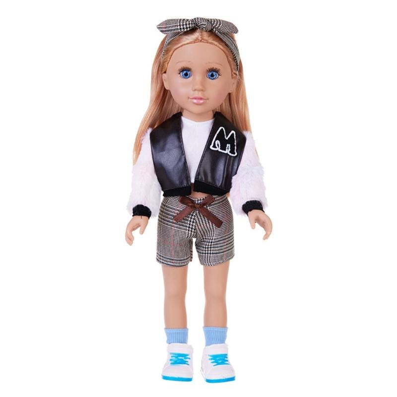 Toy Doll Soft Washable PVC Blonde Girl 18" Baby Girl Doll for Kids 18" Playable Toy with Outfit Set