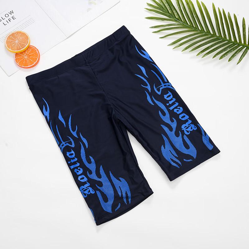Men s Plus Size Mid-Thigh Swim Trunks